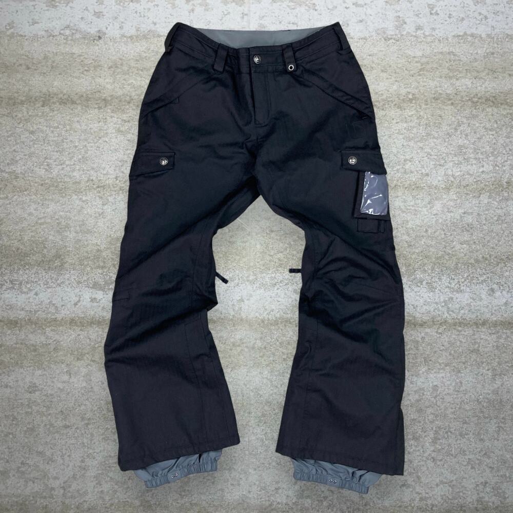 Vintage Y2K Burton Snow Pants 30x30 Baggy Wide Leg Jet Black Water Resistant
